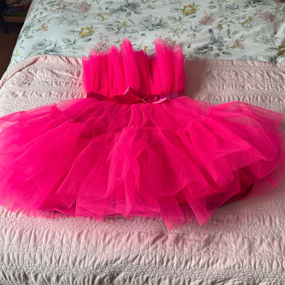 Source Unknown Hot Pink Tulle Party Dress